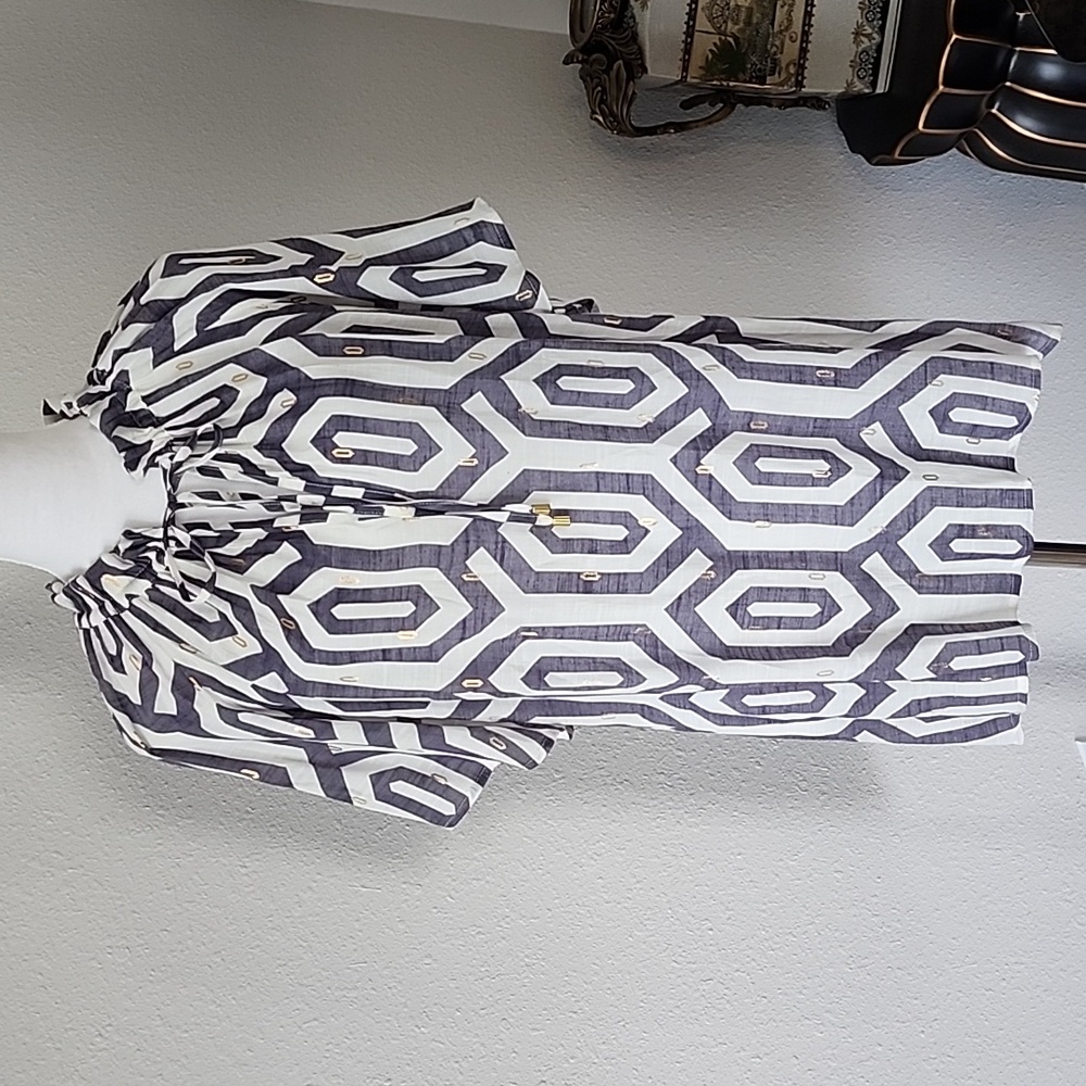 Alex & Parker Geometric Patterned Blouse